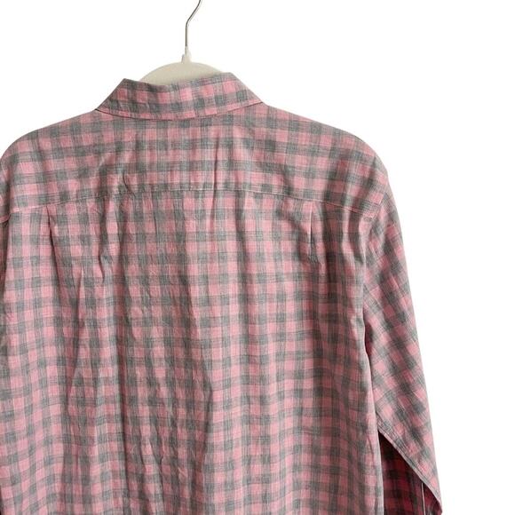 Bonobos Slim Fit Summer Weight Shirt Button Down Pink Grey Plaid Men's Medium - Picture 6 of 6